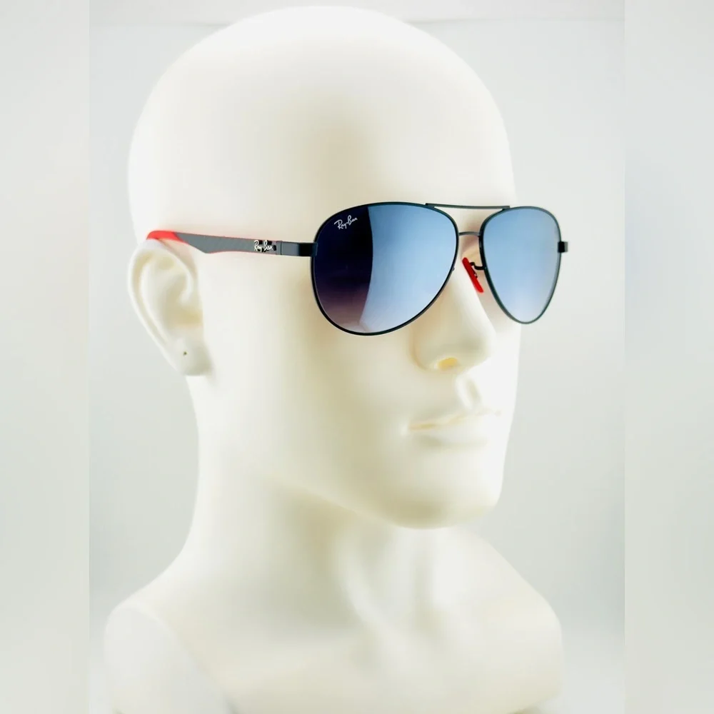 Ray-Ban Scuderia Ferrari Sunglasses RB8313-M Black Frame Gradient Mirror Lenses